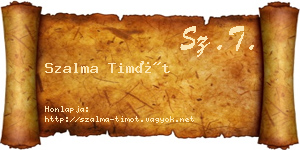 Szalma Timót névjegykártya